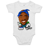 Pac ‘Baby Baller' Range Short Sleeve Baby Onesie - Draft - Baller Baby Clothing