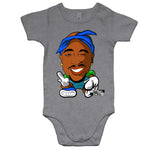 Pac ‘Baby Baller' Range Short Sleeve Baby Onesie - Draft - Baller Baby Clothing