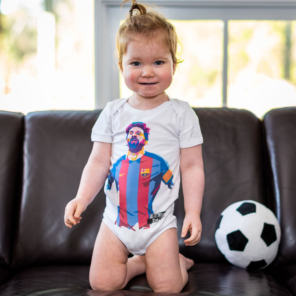 Messi ‘OG’ Range Short Sleeve Baby Onesie - Baller Baby Clothing
