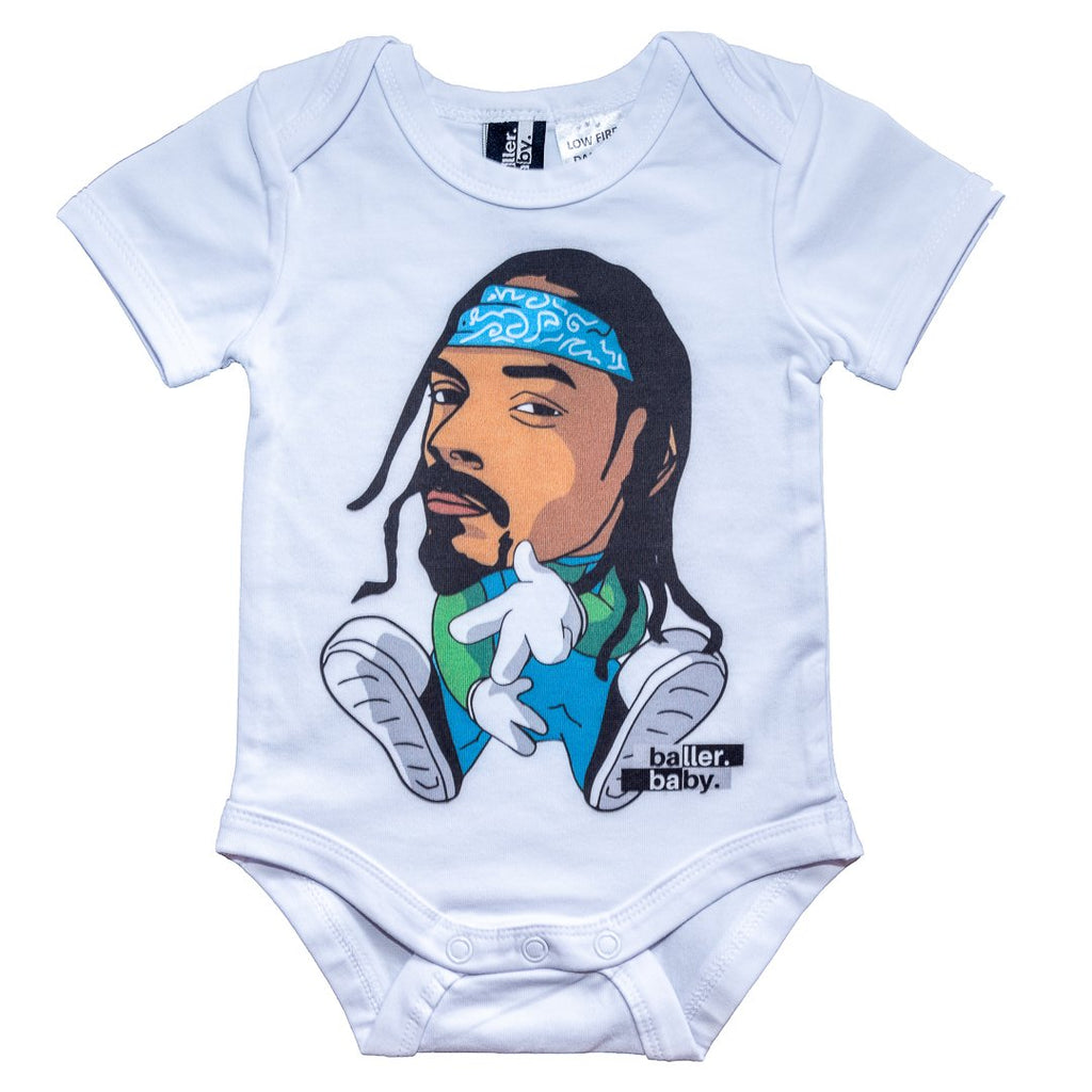 Snoop 'Baby Baller' Range Short Sleeve Baby Onesie - Baller Baby Clothing