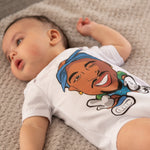 Pac ‘Baby Baller' Range Short Sleeve Baby Onesie - Draft - Baller Baby Clothing